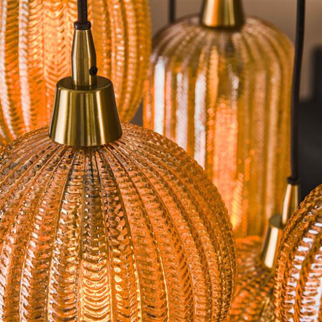 Hoyz Hoyz hanglamp pattern 4+3 lampen glass 2596050 large