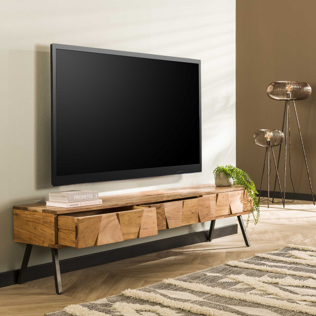 Hoyz Hoyz tv-meubel demn massief acacia naturel 2155996 large