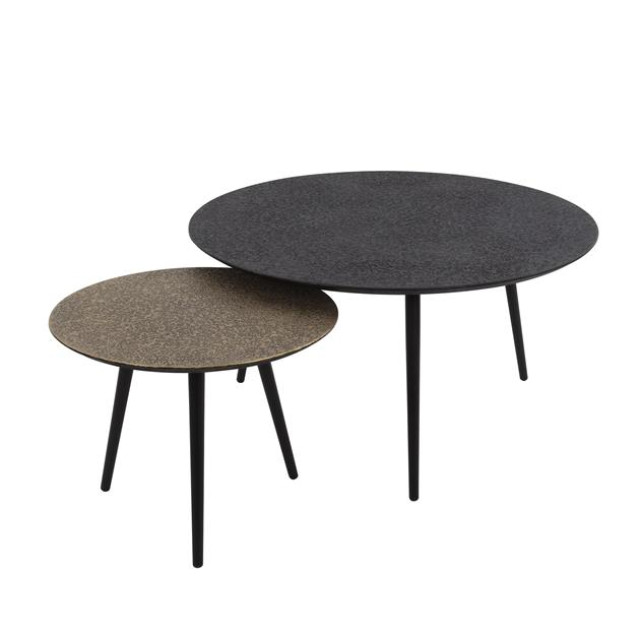 Hoyz Hoyz salontafel metallic rond - set van 2 2596117 large