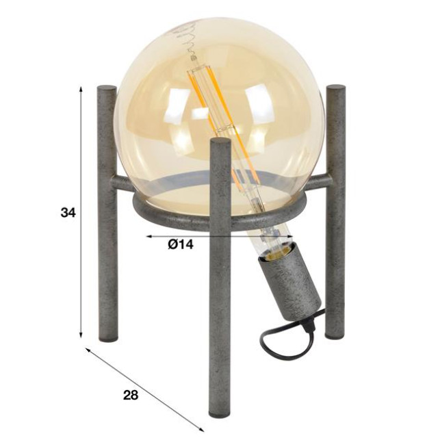 Hoyz Hoyz tafellamp saturn industrieel Ø20 2061354 large