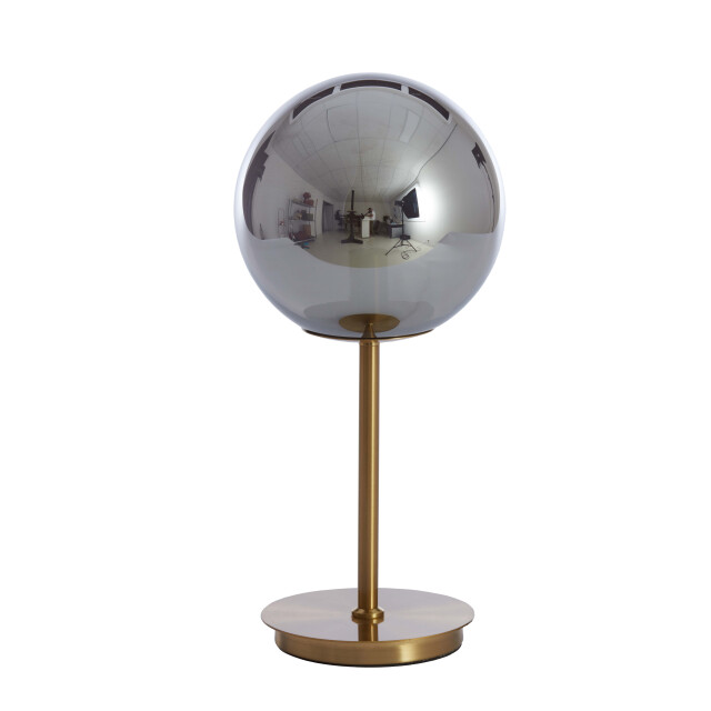 Light & Living tafellamp Ø20x43 cm medina glas smoke+goud 2883175 large