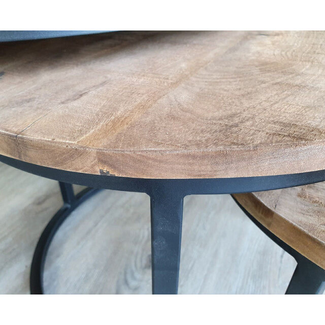 Brix salontafel jerrel set van 3 mangohout 73x73x44 2058772 large