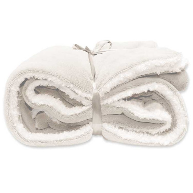 Unique Living | lars coral fleece/suede plaid 150x200cm dove white 2060849 large