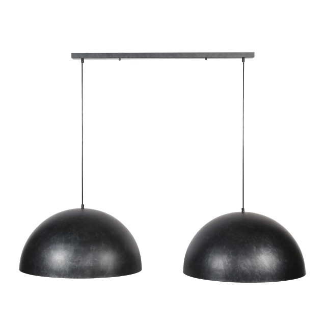 Hoyz Hoyz hanglamp 2xØ60 metalen bolvormige hanglampen charcoal finish 2061384 large