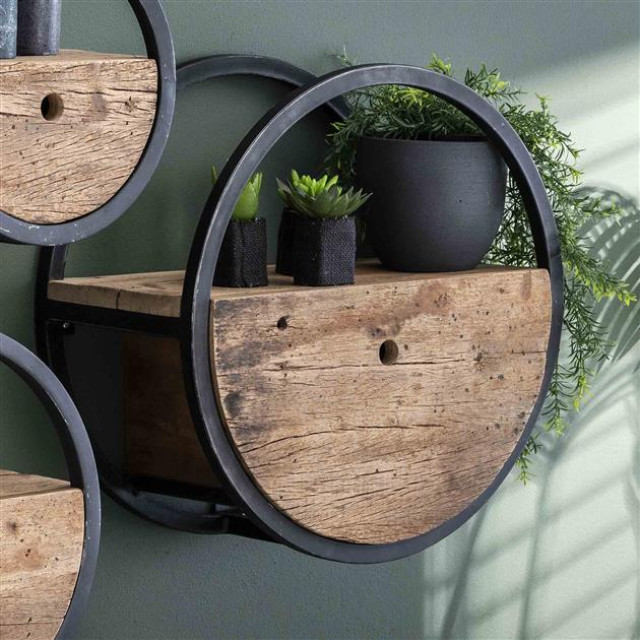 Hoyz Hoyz wandschap circular Ø50 met lade hout - 2061177 large