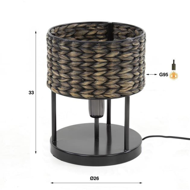 Hoyz tafellamp 1l tower waterhyacint nikkel 2637000 large