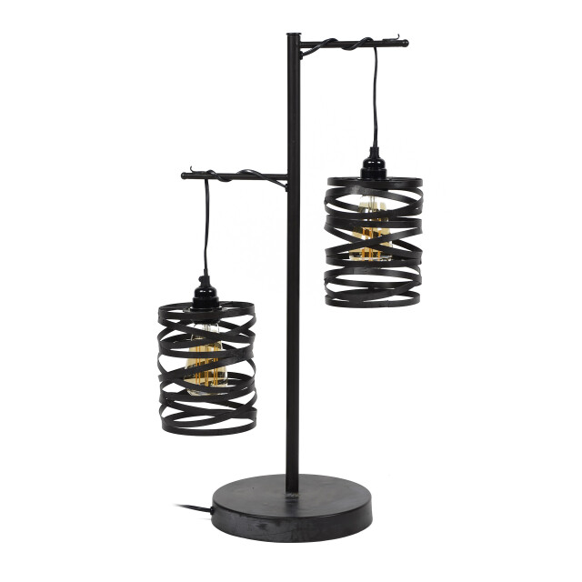 Hoyz Hoyz tafellamp industrieel vintage tafellamp van metaal en glas spiraal 2061434 large