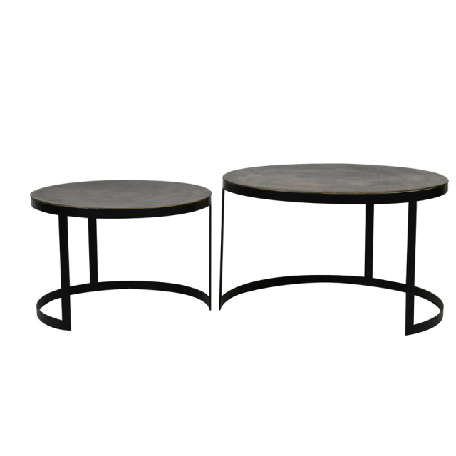 Light & Living salontafel trelo set van 2 76x76x46cm - 2394291 large