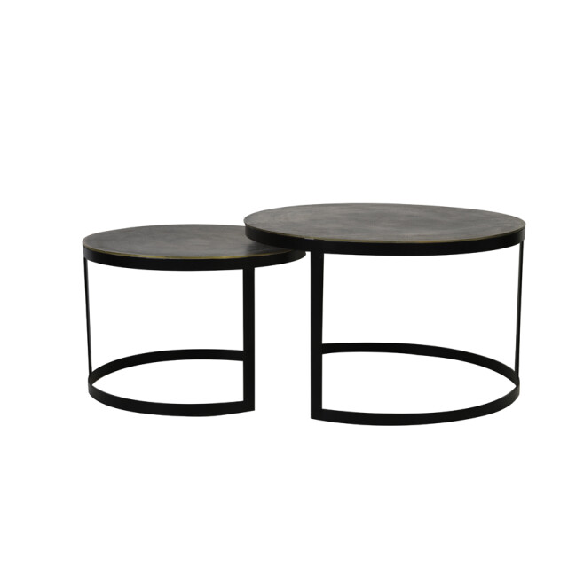 Light & Living salontafel trelo set van 2 76x76x46cm - 2394291 large
