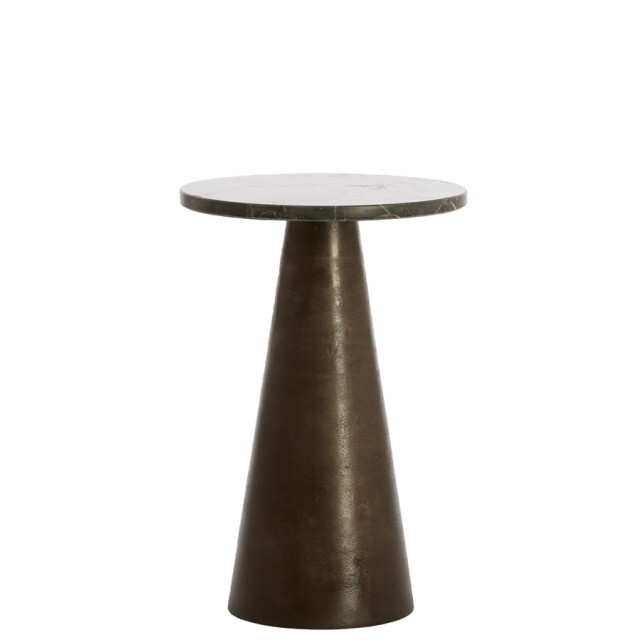 Light & Living bijzettafel Ø36x51 cm ynez donker marmer+donkr 2883678 large