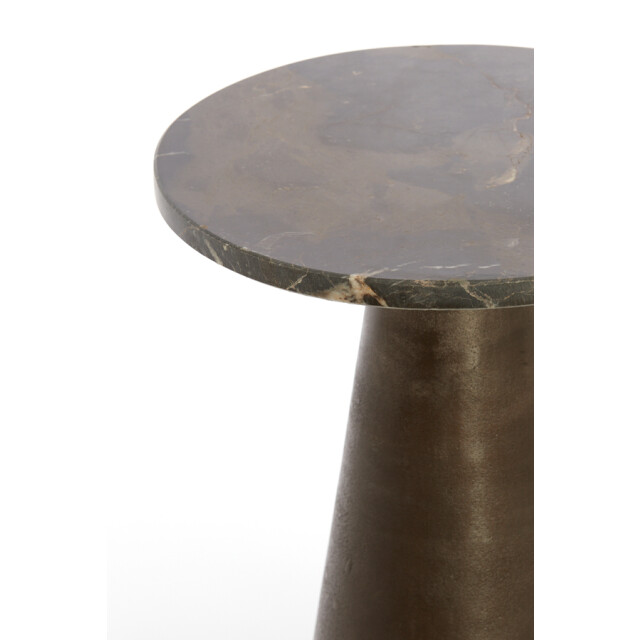 Light & Living bijzettafel Ø36x51 cm ynez donker marmer+donkr 2883678 large