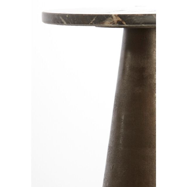 Light & Living bijzettafel Ø36x51 cm ynez donker marmer+donkr 2883678 large