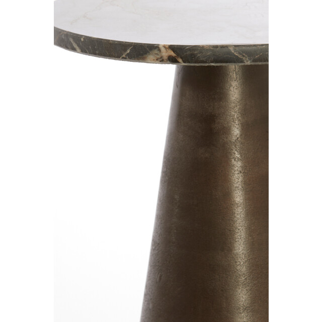 Light & Living bijzettafel Ø36x51 cm ynez donker marmer+donkr 2883678 large