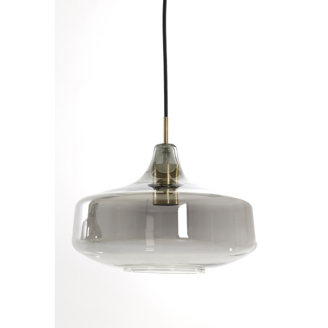 Light & Living hanglamp 3l 120x30x21 cm solna antiek brons+smoke glas 2883053 large