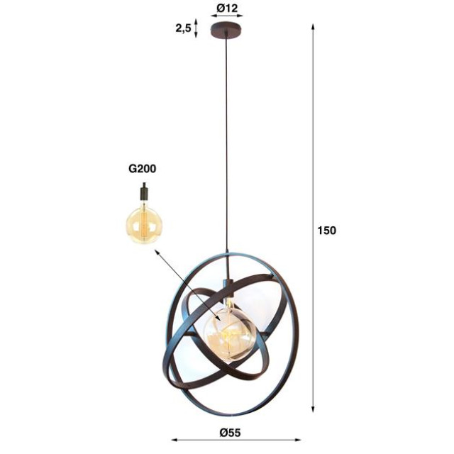 Hoyz Hoyz hanglamp 1l galaxy artic 2596061 large