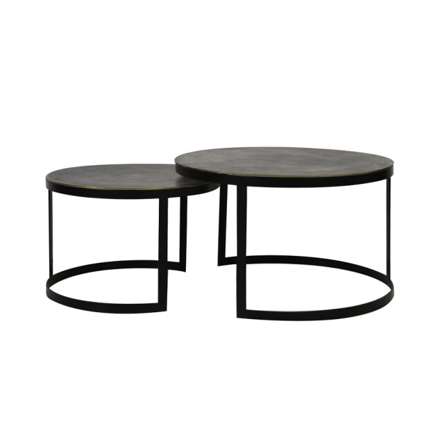 Light & Living salontafel trelo set van 2 76x76x46cm - 2394291 large