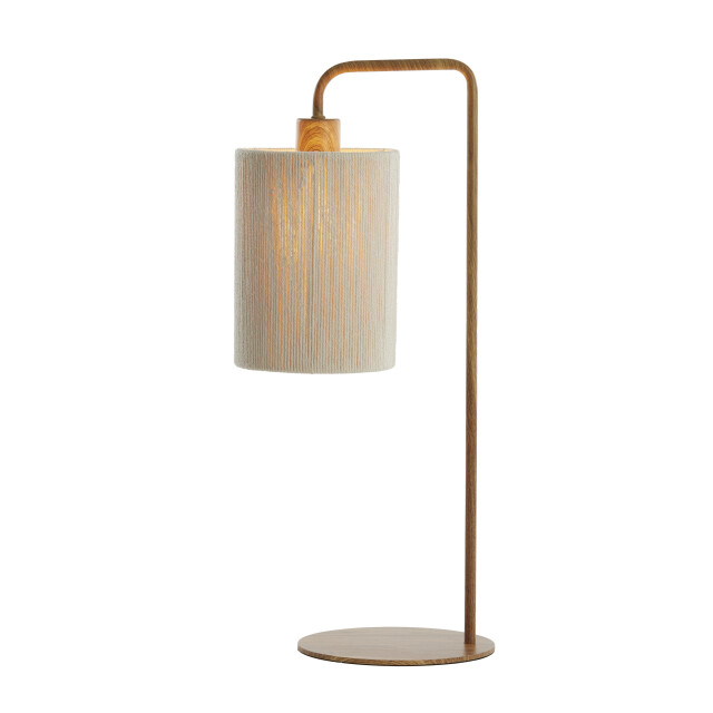 Light & Living tafellamp 26x20x59,5 cm donio hout print naturel+touw crème 2883718 large