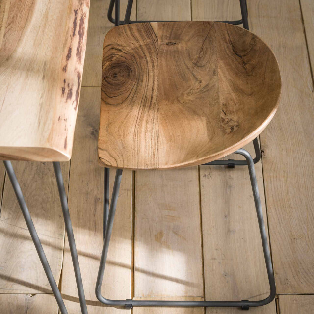 Hoyz Hoyz houten kruk - acaciahout 2 stuks 2060995 large