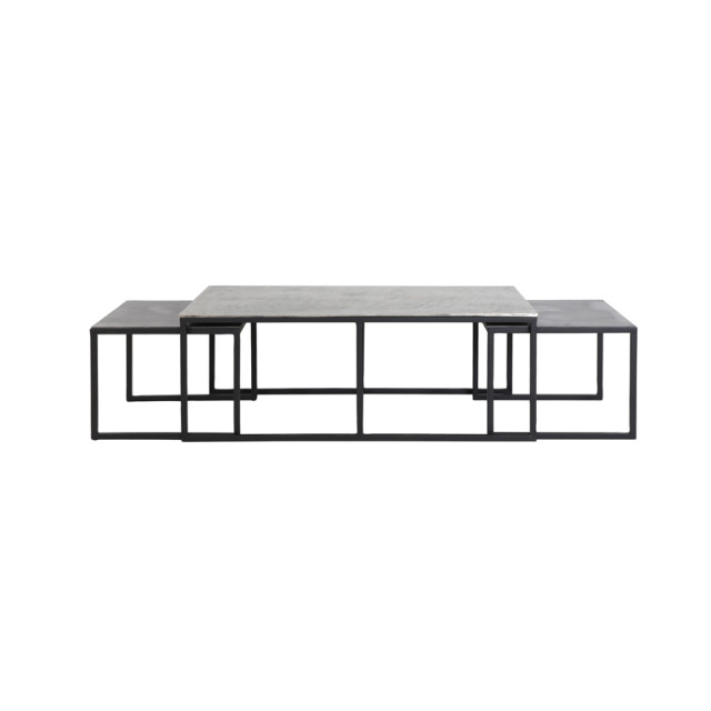 Light & Living salontafel kumalu set van 3 120x60x45cm - 2394309 large