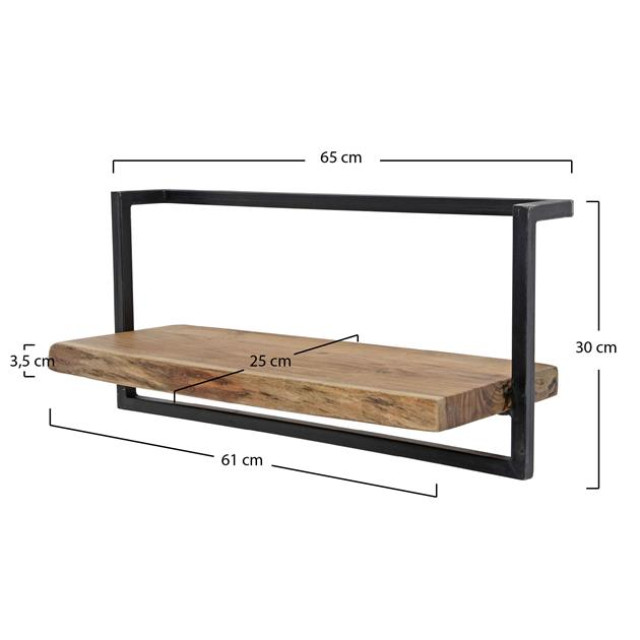 Hoyz Hoyz wandplank edge 65cm acaciahout 2061214 large