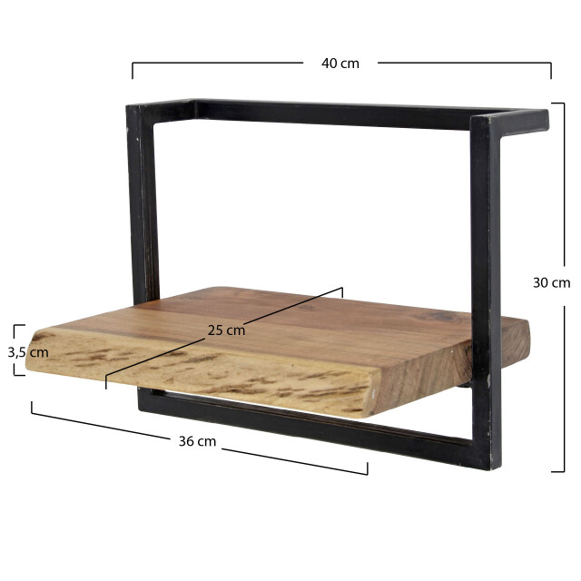 Hoyz Hoyz wandplank edge 40cm acaciahout 2061213 large