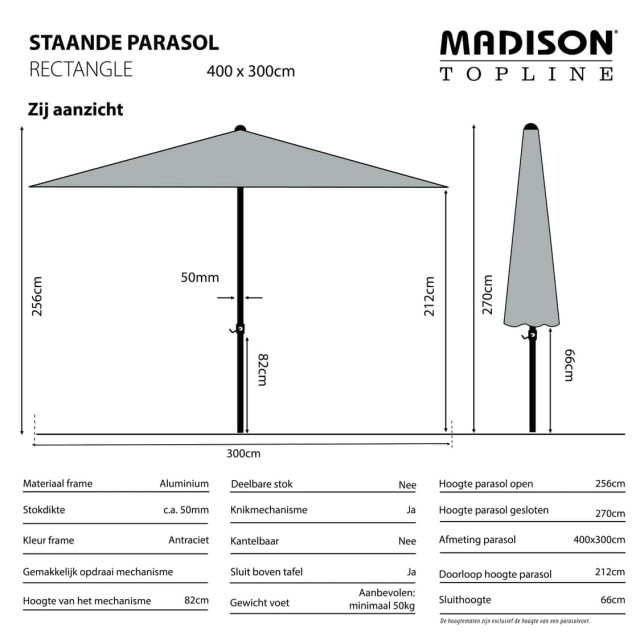 Madison parasol rectangle ecru 400x300 - 2059953 large