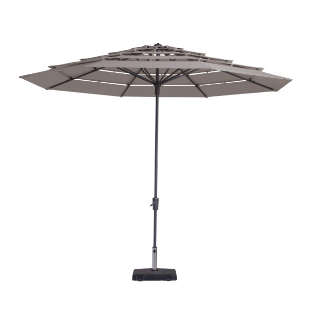 Madison parasol syros open air round taupe 350cm - 2059935 large