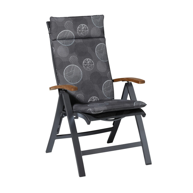 Madison tuinkussen hoge rug circle grey 120x50cm 2850675 large