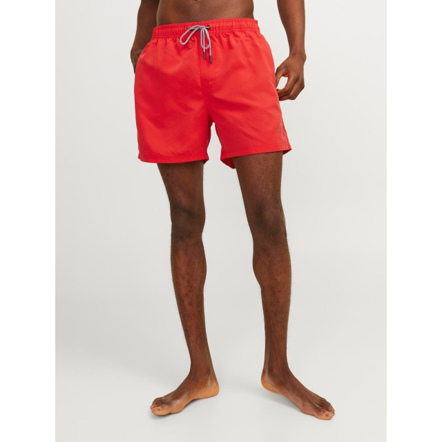 Jack & Jones Heren zwemshorts jpstfiji effen 12225961-Rood large