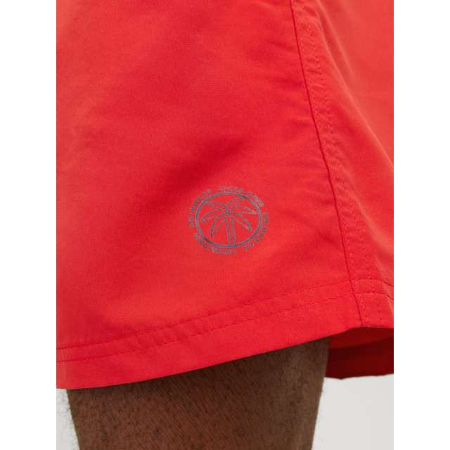 Jack & Jones Heren zwemshorts jpstfiji effen 12225961-Rood large