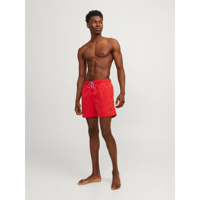 Jack & Jones Heren zwemshorts jpstfiji effen 12225961-Rood large