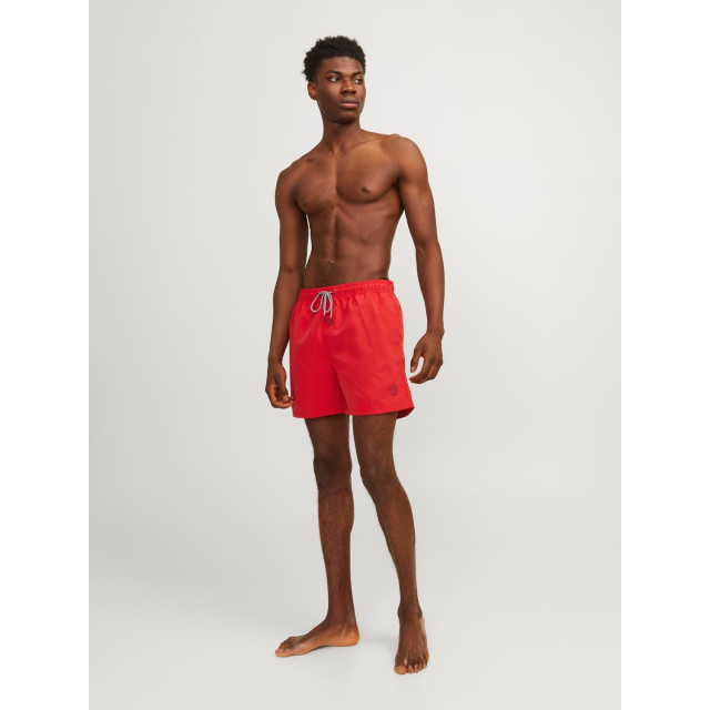 Jack & Jones Heren zwemshorts jpstfiji effen 12225961-Rood large