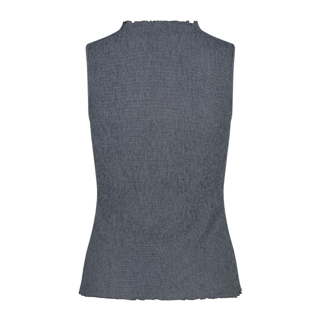 Modström Dames top met ruches ibsen Blauwe dames top met ruches Ibsen  large