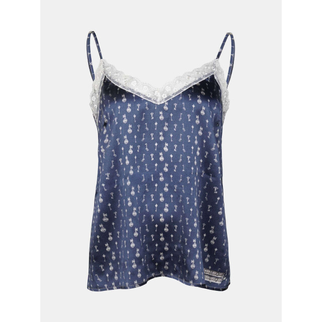 Mucho Gusto Slip top blauw met sleutelprint Slip Top Blauw met Sleutelprint large
