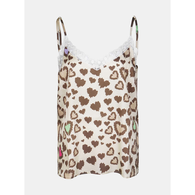 Mucho Gusto Slip top leopard hartjes Slip Top Taupe Leopard Hartjes large