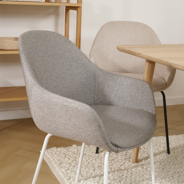 Nolon Nora-mae eetkamerstoel warm wit onderstel 2901567 large