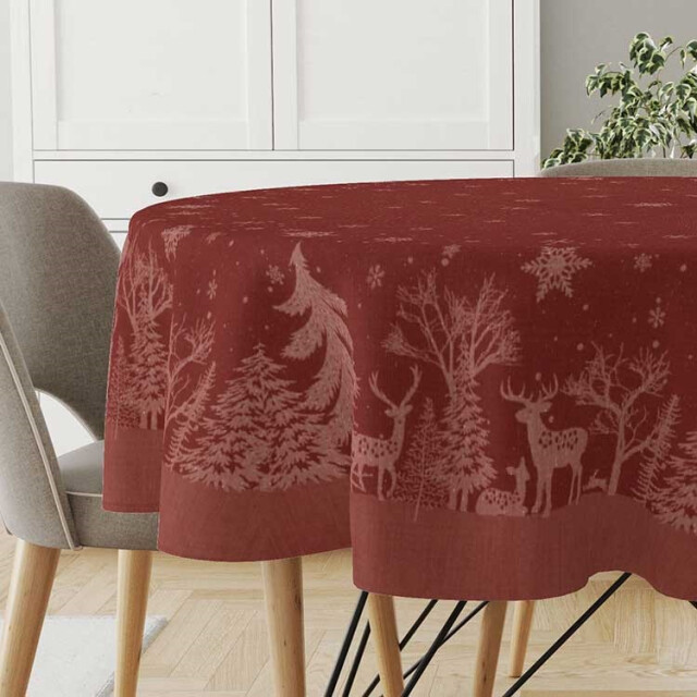 Unique Living tafelkleed rody 180Øcm red 2763293 large