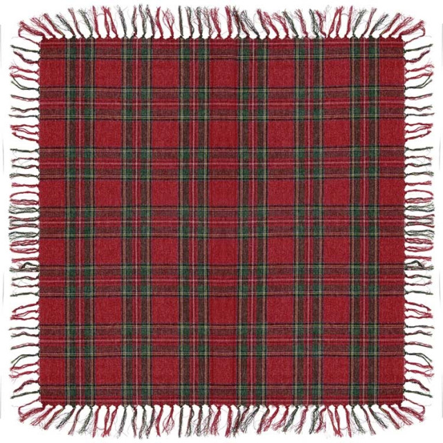 Unique Living tafelkleed xmas tartan 90x90cm red 2763204 large