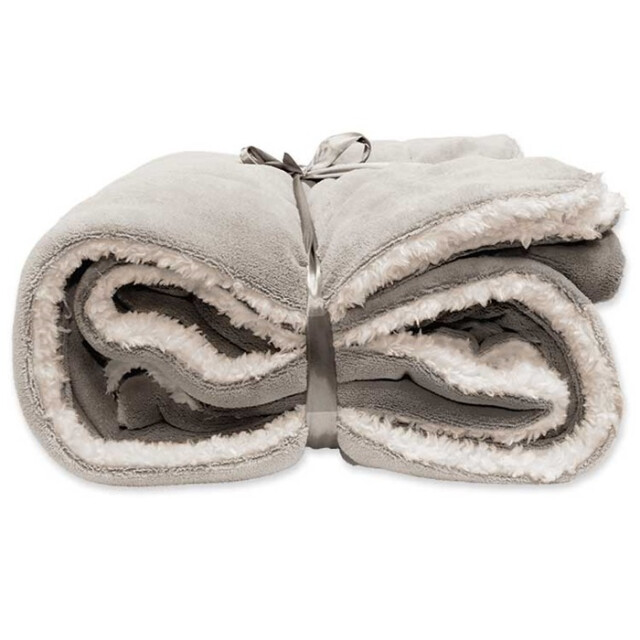 Unique Living | lars coral fleece/suede plaid 150x200cm chateau grey 2060854 large