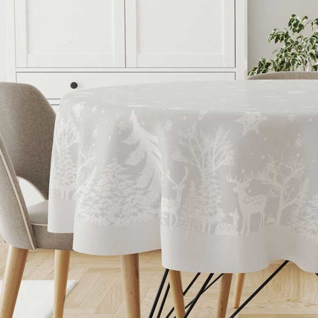 Unique Living tafelkleed rody 180Øcm white 2763294 large