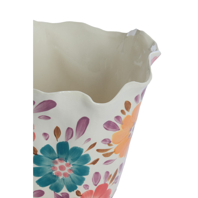 Light & Living vaas deco 28,5x27x28 cm flori -oranje-paars 2883562 large