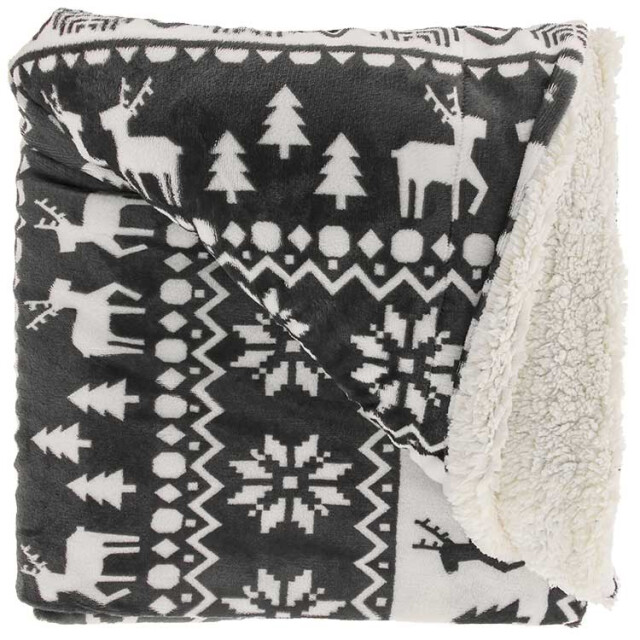 Unique Living plaid yael 150x200cm grey 2650185 large