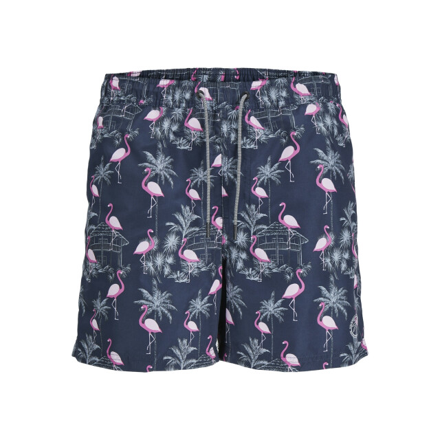 Jack & Jones Zwemshort jongens jpstfiji aop flamingo print donker 12253753-NAVY large