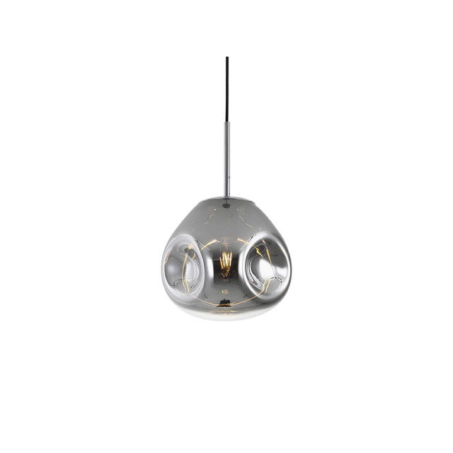 Leitmotiv hanglamp blown glass small chroom 2844812 large