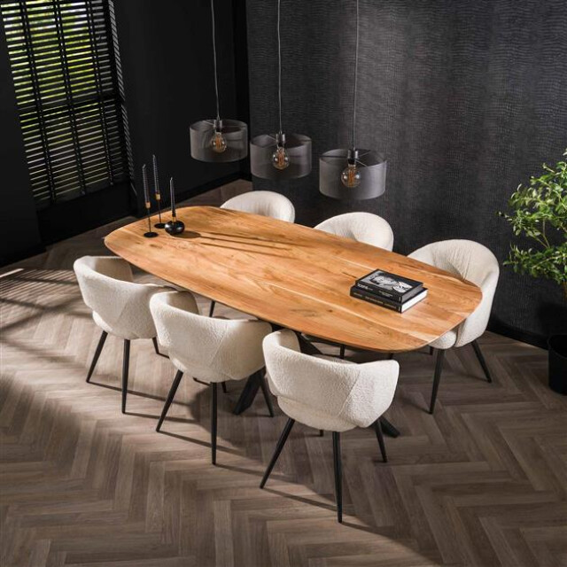 Hoyz eetkamertafel arhus solid 215cm acaciahout 6 personen 2758802 large