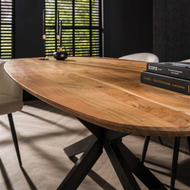 Hoyz eetkamertafel arhus solid 215cm acaciahout 6 personen 2758802 large
