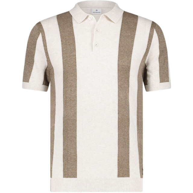 Blue Industry Polo brown ecru stripe KBIS24-M18-brown large