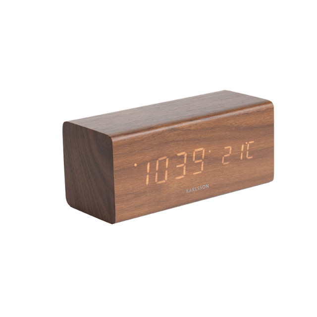 Karlsson wekker block donker hout 2843693 large