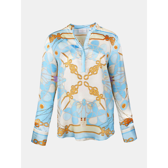 Mucho Gusto Zijden blouse monza nautisch Zijden Blouse Monza Nautisch large