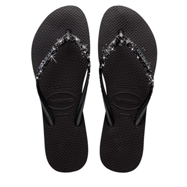 Havaianas Slim glitter ii | black/black teenslippers dames 4146975.1069 large